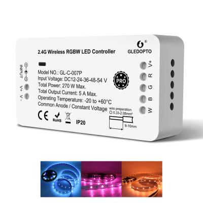 China ABS Hardware Alexa Zigbee RGBW LED Strip Controllers RF Wifi LED Controller Voice and App Smart Controlled LED Dimmers DC 12V 24V 36V 48V 54V for sale