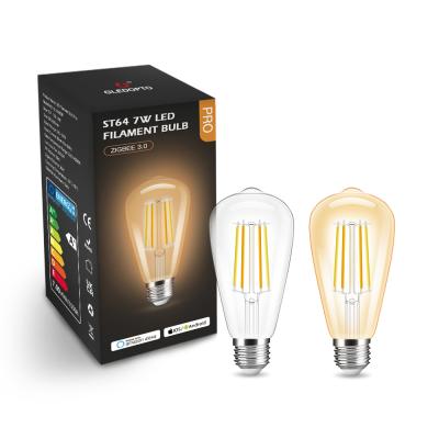 China GLEDOPTO 240V 220V E27 Filament Bulb ST64 A60 G95 Residential Candle Light Glass Bulb TDC TDC for sale