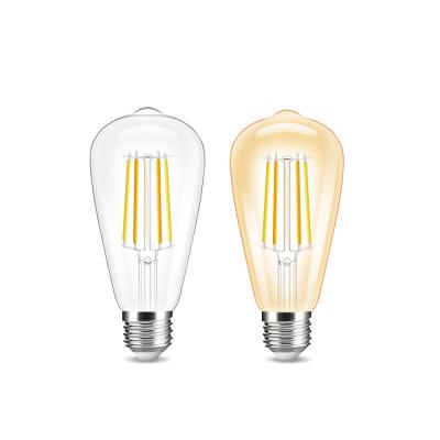 China Gledopto Zigbee Living Room Light Filament Light Bulb 7W Residential Dim Light Bulb 7W ST64 LED 220-240V E27 Wholesale for sale