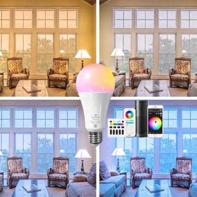 China Smart APP Control Dimmable Light Bulb 12W E27 Color Changing RGB LED Light Bulb Alexa HomeKit Compatible for sale