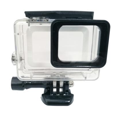 China Acrylic+tempered glass mirror ring FOR Gopro HERO 7 waterproof camera case 6 5black diving case for sale