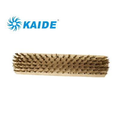 China Cleaning ISO 2021 Certificated Wood Panel Brush Copper Wire Handle Block Shaped Brush For Polishing for sale