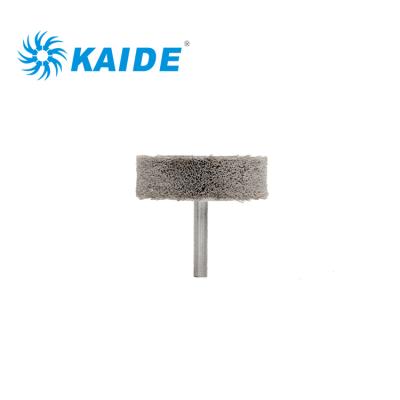 China POLISHING Custom High Density Thicken Abrasive Nylon Wheel Brush With Fixed Shank For Machine for sale