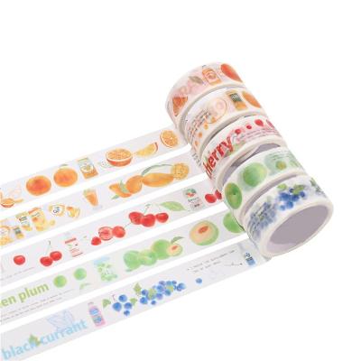 China Waterproof Customized Decoupage Washi Tape Set Fruits Mango Washi Tape 10pcs Washi Tape Set For DIY for sale