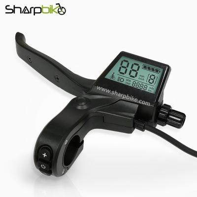 China PC+ABS+A356 Aluminum E-bike Sharpbike Electric Brake Lever with LCD Display 2 in 1 for sale