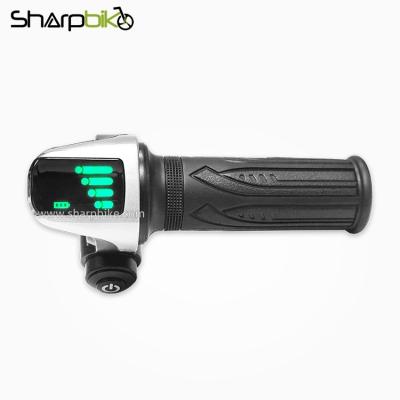 China ABS Sharpbike 36v 48v Electric Bike Throttle Electric Scooter Throttle with Power Button for sale