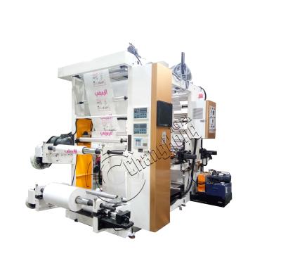 China Flexo Printing Machine Stacking Canghong Brand 2 Color T-shirt Plastic Bag Flexo Printing Machines High Speed ​​Printers For Sale Price for sale