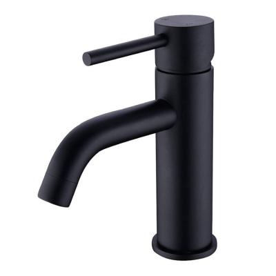 China Other HongPin Lavatory Vessel Bathroom Faucet Matte Black Waterfall Faucet Sink Single Handle Bathroom Sink Faucet for sale