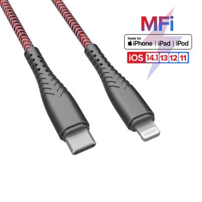 China Original Mobile Phone OEM MFI Certified Cabo USB C to Light Up Cable Nylon High Quality for Apple iPad iPhone Cable USB Charging Data Cable for sale