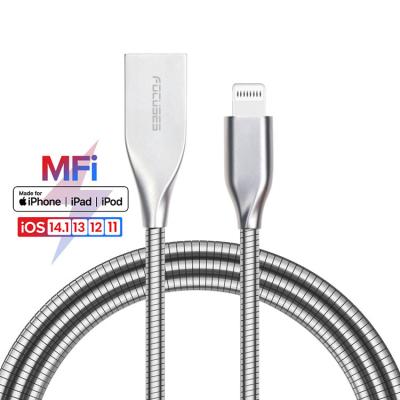 China High Quality Metal Mfi Mobile Phone Full Certified For Apple iPhone Cable Mfi Lightning Usb A To Light Up Fast Charger Cable Type C Cabo Mfi for sale