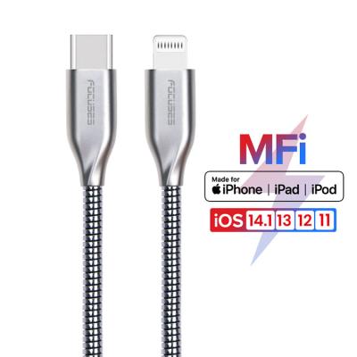 China High Quality Metal Mfi Mobile Phone Full Certified For Apple iPhone I Hone Cable Mfi USB C To Light Up Usb Fast Charging Apple Mfi Cabo Cable for sale