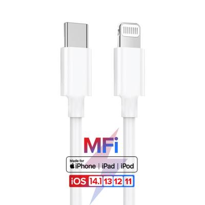 China IOS MFi Certified Factory Strip PD 18W C94 USB C 8 Pin Ladekabel Type-C To Light Up Cabo For iPhone 12 MFi USB C Data Cable for sale