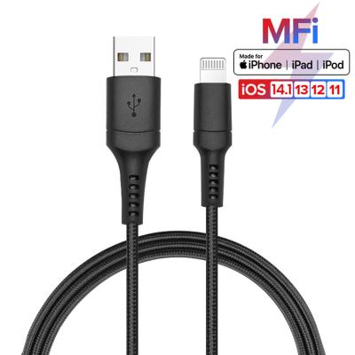 China IOS Good Quality Braided MFI 3.3ft USB C89 Lighting Charging Cable Apple WireFor For iPhone 12 MFi USB Charger for sale