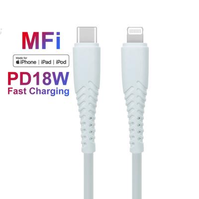 China IOS 1m/3.3ft in Original MFi 8 Pin C94 Chip Running Fast Charging Cabo for iPhone 13 USB C Charging Wire to Light up MFi Data Cable for sale