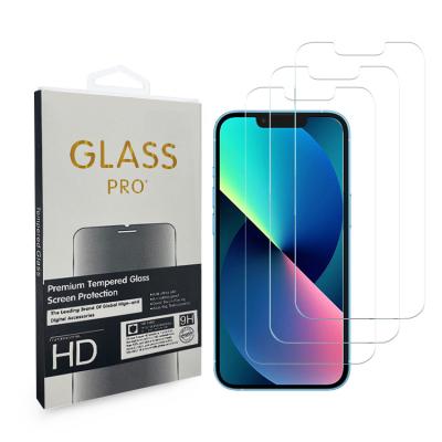 China Hot Sale High Quality Full Transparent 2 Pcs Pack HD 2.5D 9H CAG Clean Movable Glass For iPhone 13 Mini Screen Protector Tempered Glass for sale