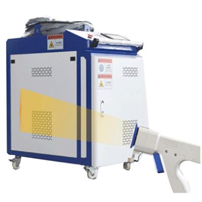 China Metal Surface Cleaning 1500W oil paint graffiti laser cleaner metal rust removal 100W backpack laser cleaning machine price for sale