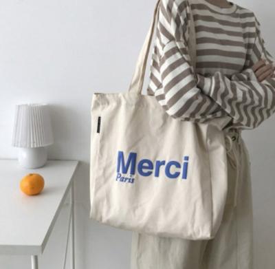 China OEM B044 Eco-Friendly Handled Personalized School Student Mom Canvas Tote Bag Cosmetic Shopping Bag Thank You Teacher Printed Shopping Bag for sale