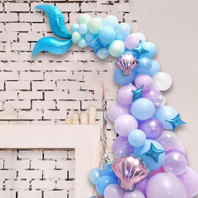 China Blue Balloon Princess Baby Shower Wedding Kit Little Mermaid Birthday Party Maca Balloon Arch Party Decoration S0182 Pastel Pink Balloons Garland Balloons for sale