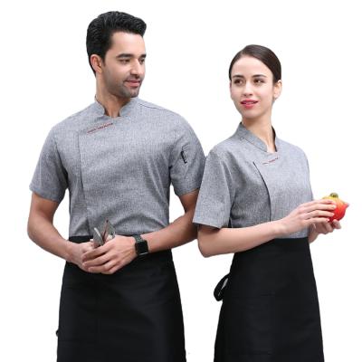 China restaurant & Restaurant Short Sleeve Bar Chef Uniform Kitchen Uniform Waiter Cloth Designs Chef Uniform for sale