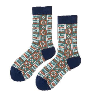 China Customized 2021 retro personality pattern ladies socks of the latest high quality long socks for sale