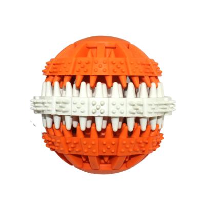 China Sustainable Dog Toy Ball Indestructible Training Durable Bite-Resistant Teeth Cleaning TPR Ball Dog Chew Toy for sale