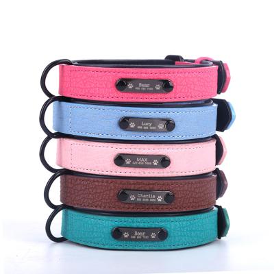 China New Hot Sale Microfiber Dog Collar Designer Custom Pet Collar Custom Leather Listing Supplies for sale