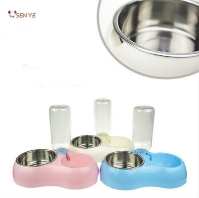 China Viable Fashion Wholesale Dog Bowl Automatic Drop In Dog Bowl Plastic And Stainless Steel Dog Bowl for sale