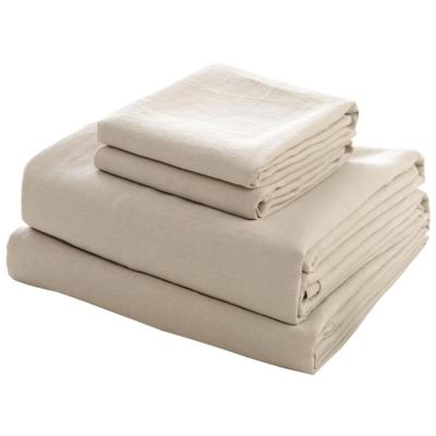 China Environmental OEM and ODM Never Shrink Washed French Linen Bedding Sets 3pcs Queen Sizes for sale