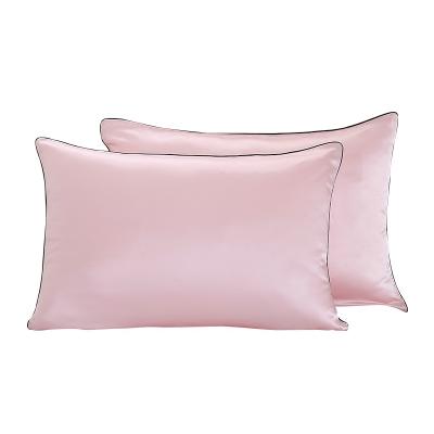 China Beauty Waterproof Warm 100% Pure Silk Facial Pillowcase 22 Mm Pink Queen Size Hidden Zipper for sale