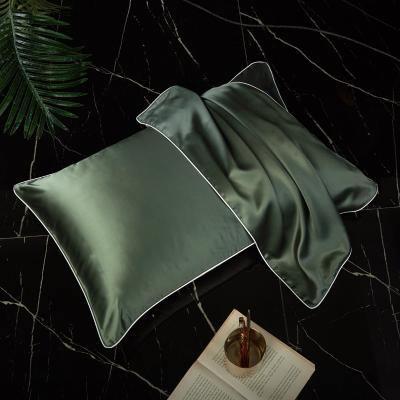 China 19mm/22mm/25mm waterproof OEKO-TEX certified 25momme 100% pure solid silk pillowcase for sale