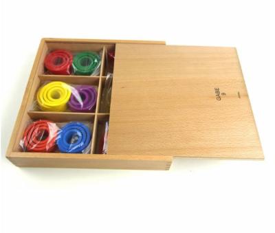 China Wooden Froebel GABE 9 Colorful Circles Wooden Educational Toys Montessori Materials Teaching Tool for sale