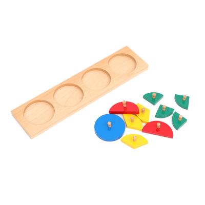 China Contact to Mrs. Lucy Wooden Montessori Teaching Aids Study Materials Please Set Cutout Fraction Circles 1-4 for sale