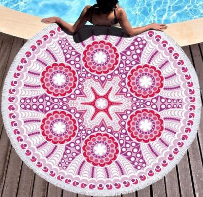 China Beach Winner 5 Feet In Diameter Custom Turkish Beach Towel Printed Hawaiian Pocket Machine Washable Beach Towels Recycled Telo Mare for sale