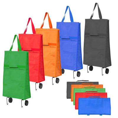 China Newest Eco-friendly Customized folding non woven grocery cart shopping tota bag with logo for sale