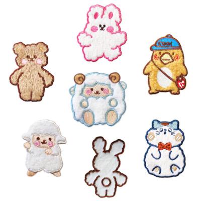 China Handmade Custom Hot Sale Cute Animal Embroidery Patches Wholesale Iron On Patches Designer Patches For Clothing for sale