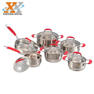 China Good Quality Sustainable Kitchenware Accessories 12 Pcs Stainless Steel Cooking Set for sale