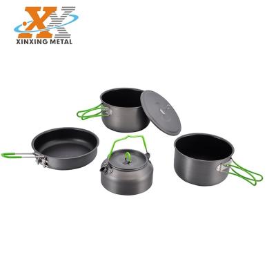 China 2021 Viable Portable Eco Friendly Outdoor Set Mini Camping Cookware Tourist Tableware for sale