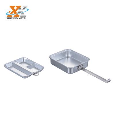 China Convenient Aluminum Square Bowl Relocation Camping Mess Kit for sale