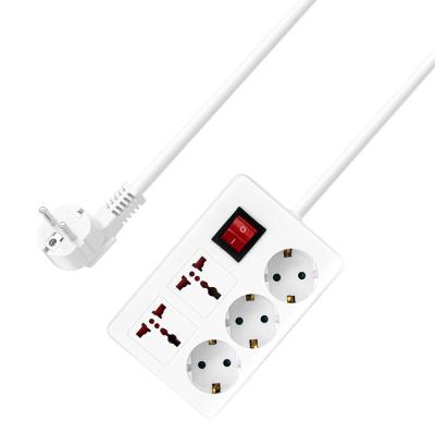 China European And Universal Applicance 5 Way Home Outlet Multiple Band Power Extension Socket for sale