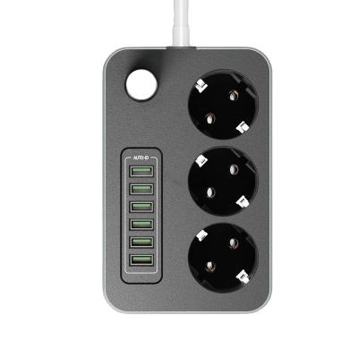 China Home Applicance EU Standard Extension Socket With 3 Type-C PD Outlets 2 Port Fast Power Socket And 3 USB Charger Port for sale