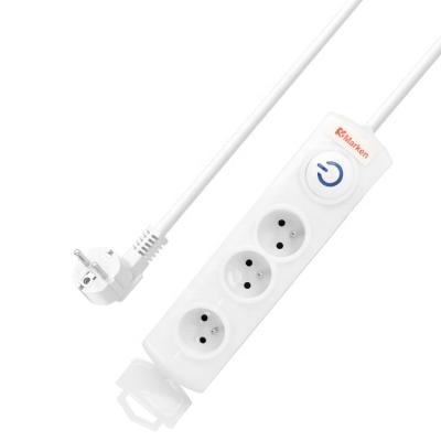 China 3 Gang Electrical Strip Power Europe Connection French Outlet Socket With Switch Extension Electrical Socket for sale