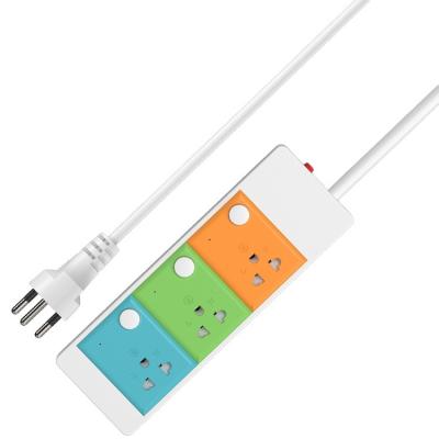 China Hot Selling Applicance Gelistar Thailand 3 Way Home Power Strip Extension Electrical Socket With Individual Switch for sale