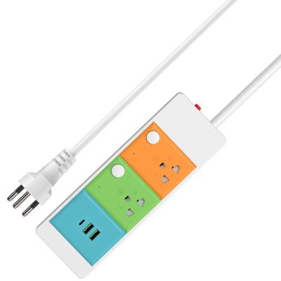 China Home Applicance Gelistar Thailand Socket 3 Ways With USB Smart Extension Switch Socket Power Strip for sale