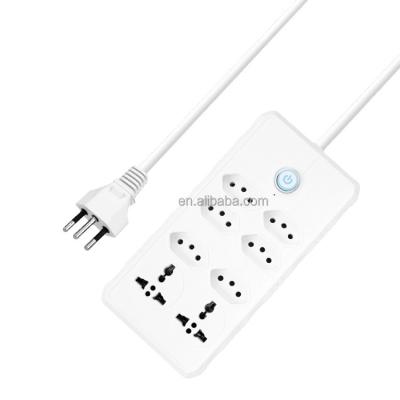 China New Model 8 Plugs Electric Power Socket 2M Extension Cable Power Strip Residential / General Purpose Brazil Plug Type for sale