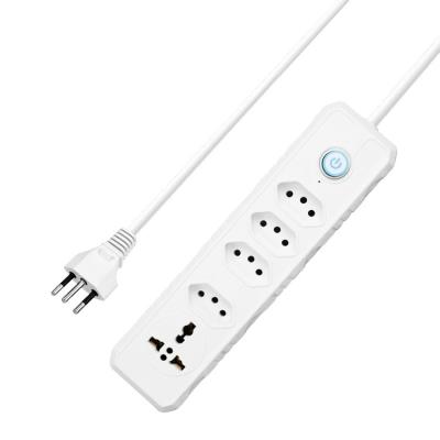 China Brazil Home Appliance 4 Outlet Socket Extension Electrical Surge Protector And Universal Socket Power Strip for sale