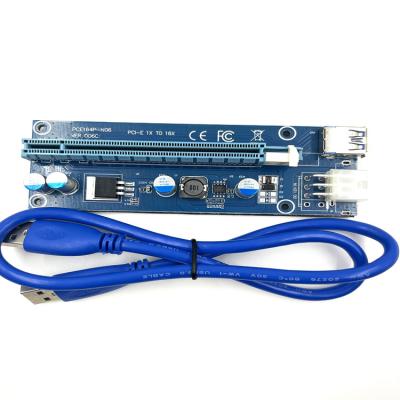 China With SATA PCI-E Power Cable VER009S 006C Plus PCIE X1 To X16 6 Pin Riser Card Power 60CM USB 3.0 Cable For Graphics Card GPU Riser for sale