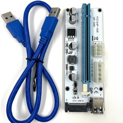 China With SATA Power Cable 008S ver008S Graphics Card Supplement Adapter Plus PCI-e x16 Riser Card for sale