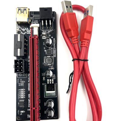 China 2022 HOYATO PCB Upgrade Riser Ver009S PLUS Led Lightweight Pcie Riser Expansion Board Adapter PCI-e 16x Riser for sale