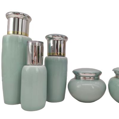 China Packaging Cosmetic Bottle Set Luxury Ceramic Containers 30g 50g 50ml 100ml 120ml oz Makeup Bottle Factory for sale