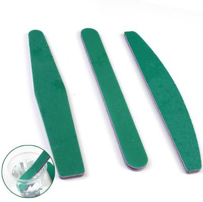 China Nail care high grade quality custom custom printing nail folder Korea original wear-resistant sandpaper green washable nail file for sale